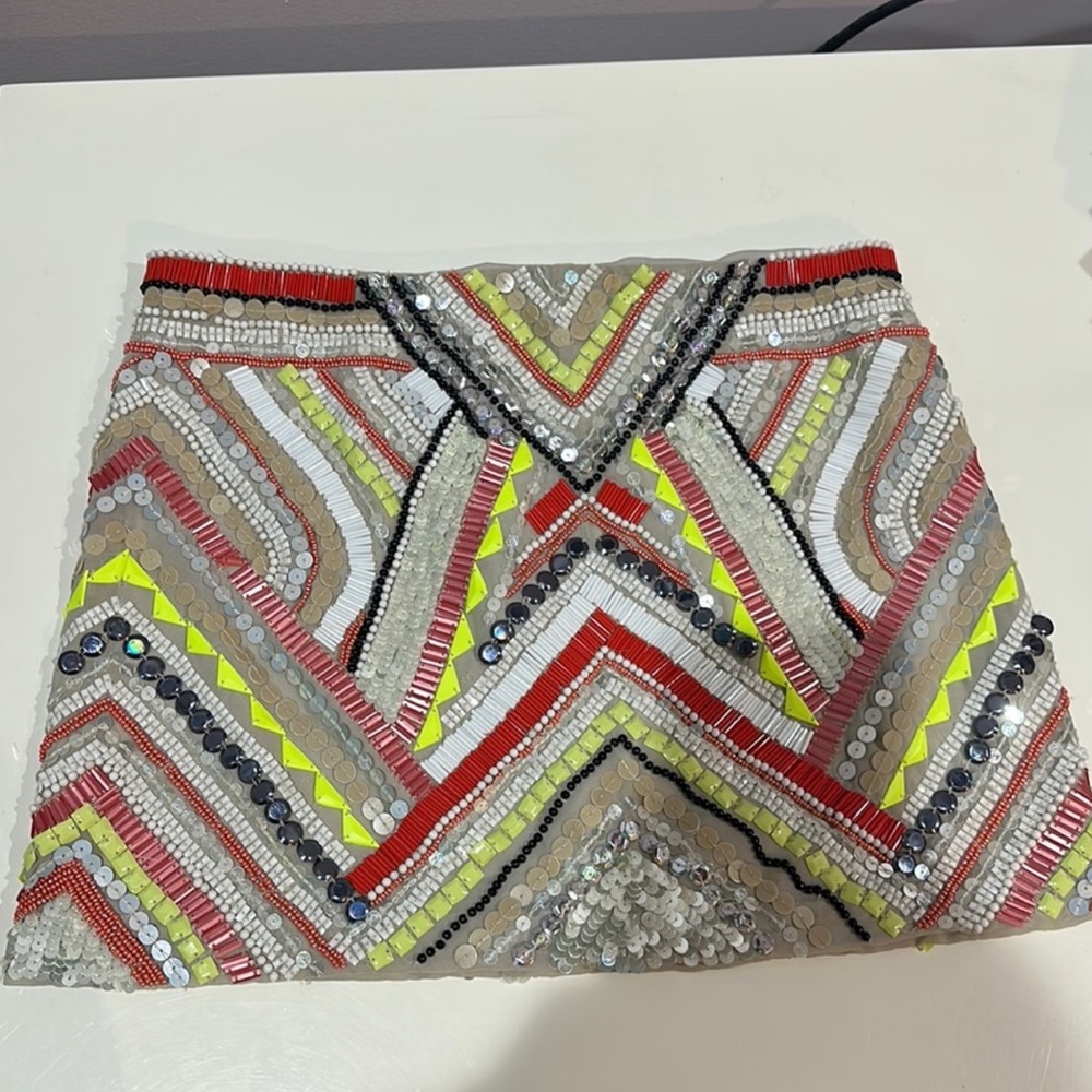 Parker beaded mini skirt size 2